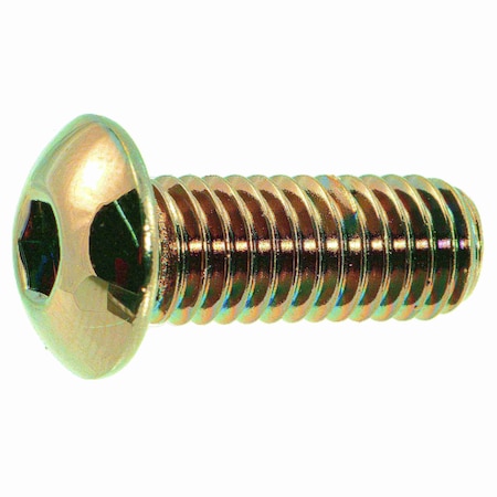 Midwest Fastener 3/8"-16 Socket Head Cap Screw, Button, Black Chrome Plated Steel, 1 in Length, 5 PK 33935
